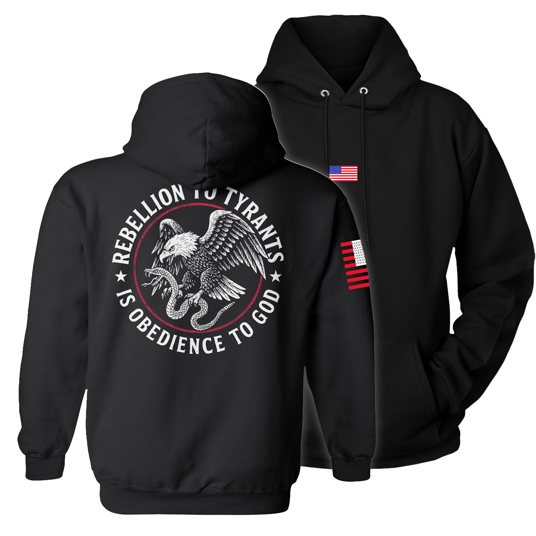 Black / S Rebellion to Tyrants Hoodie maga trump