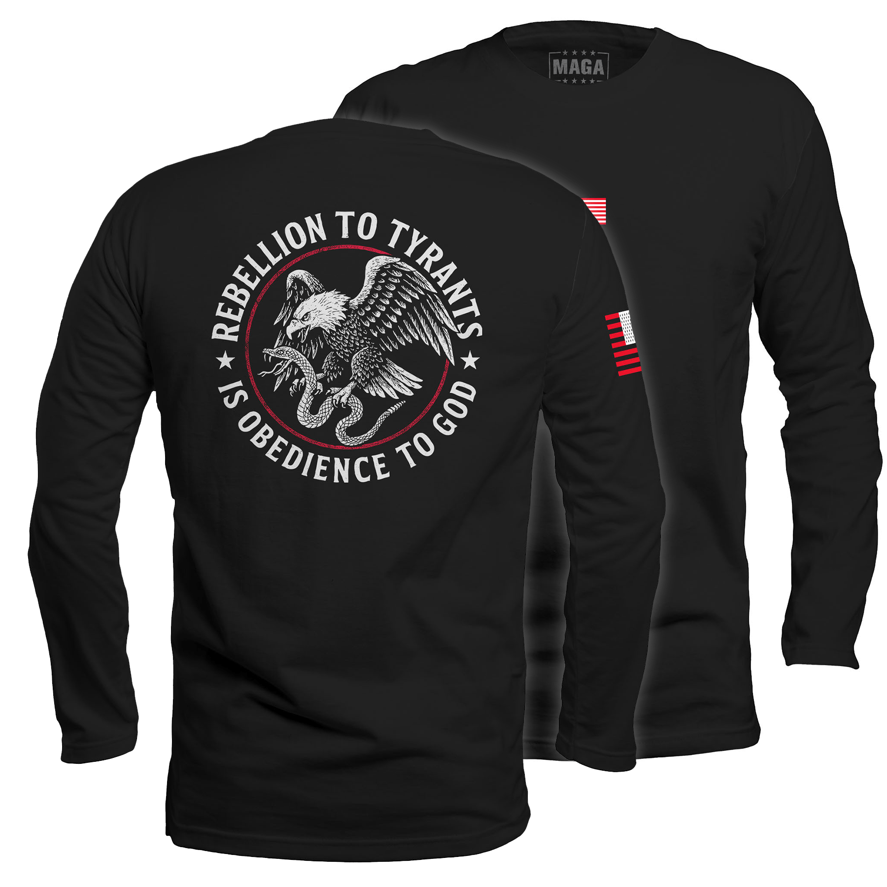 Black / S Rebellion to Tyrants Long Sleeve maga trump