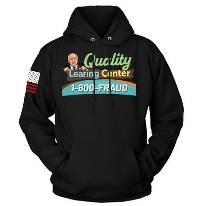 Black / S Tim Walz's Learing Center Hoodie maga trump