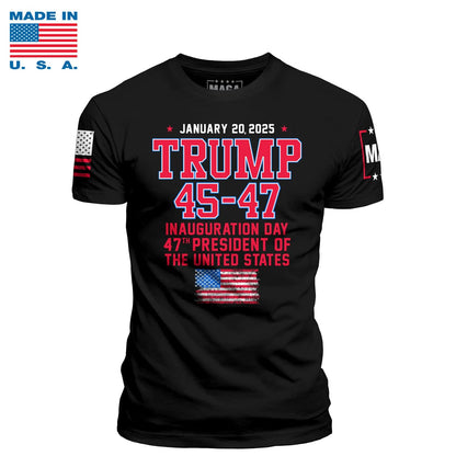 Black / S TRUMP 45-47 Made in the USA maga trump