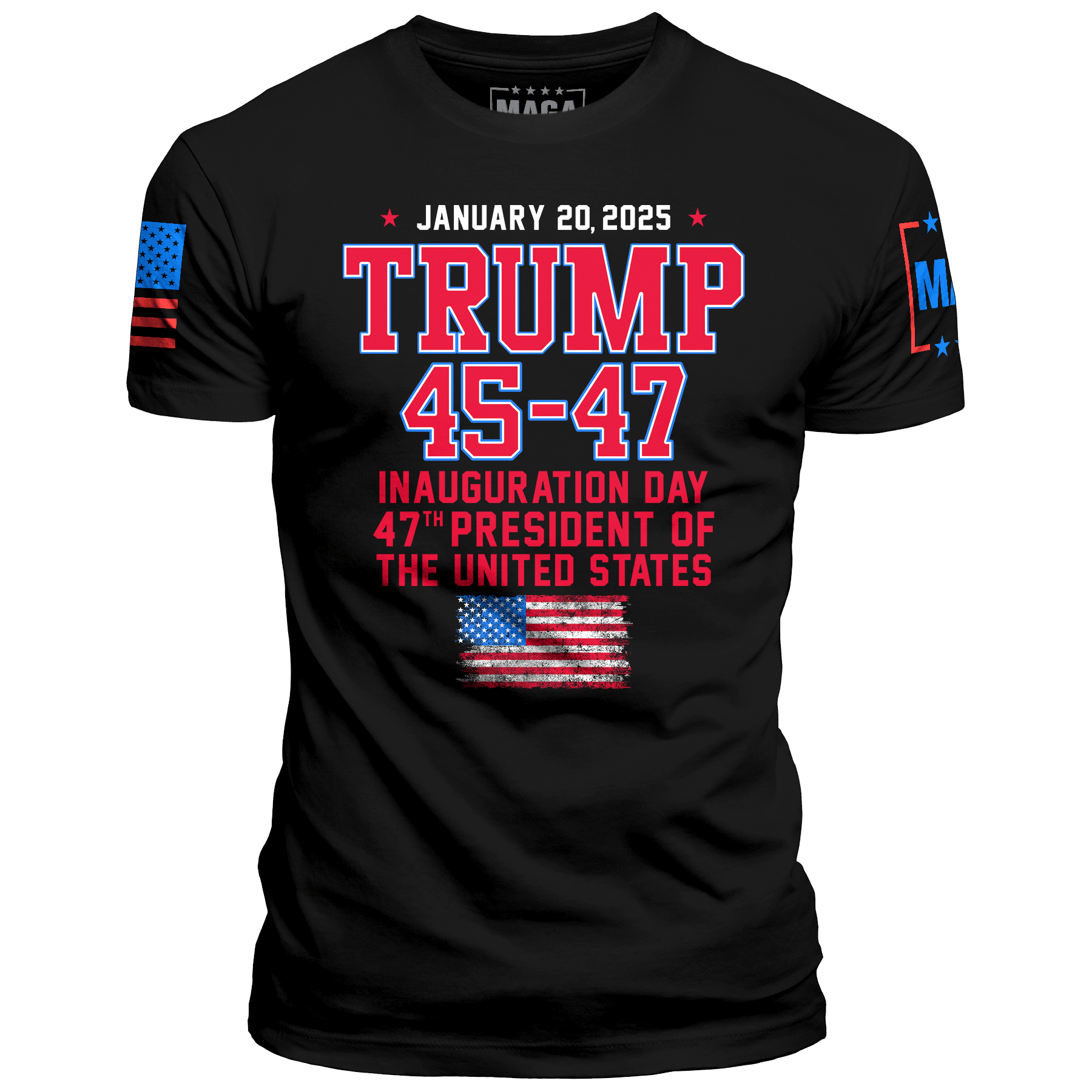 Black / S TRUMP 45-47 maga trump
