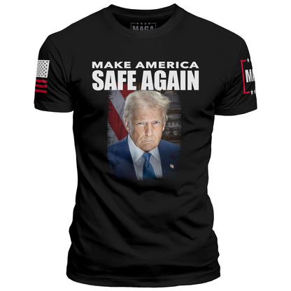 Black / S TRUMP - MAKE AMERICA SAFE AGAIN maga trump