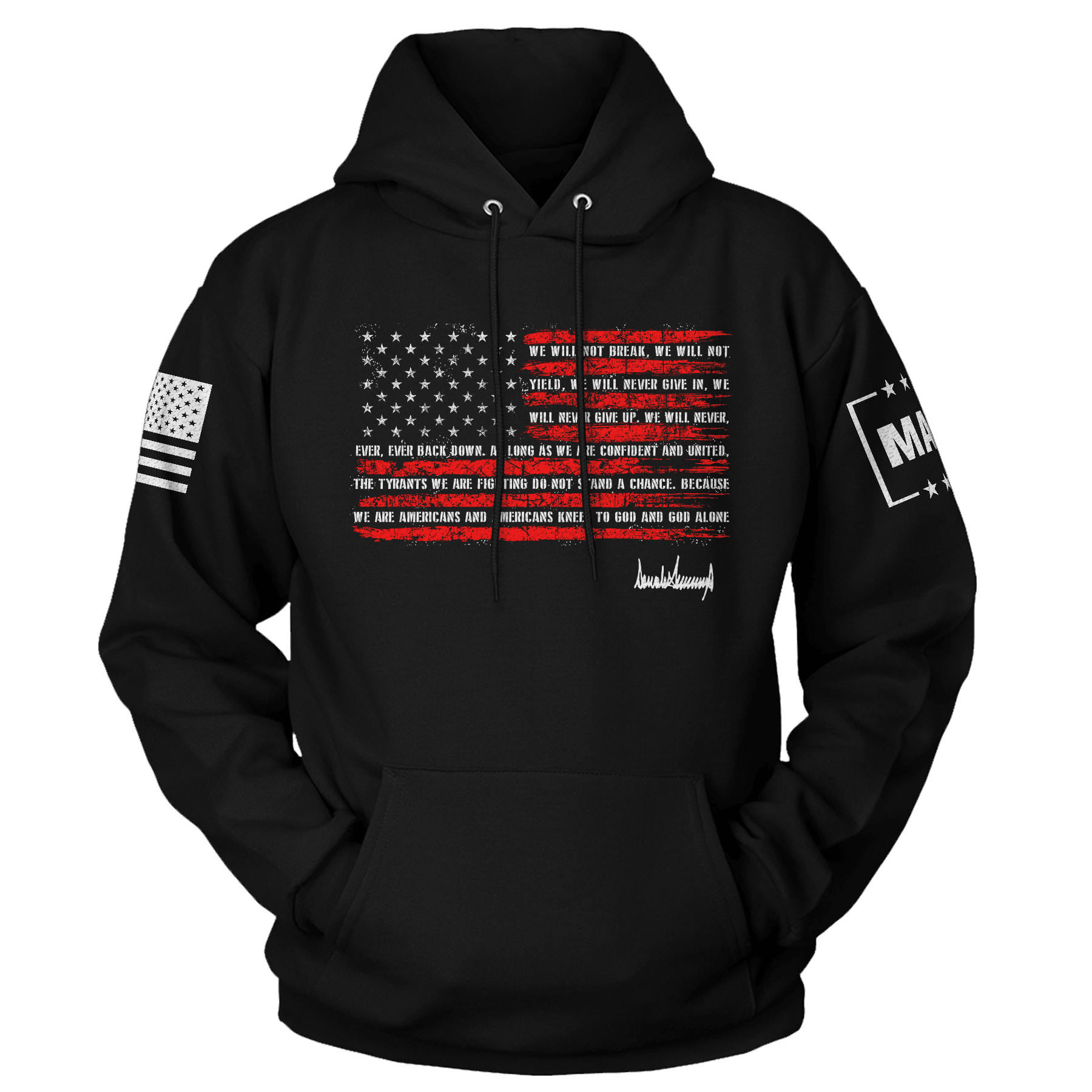 Black / S Trump Nation Proclamation Hoodie maga trump