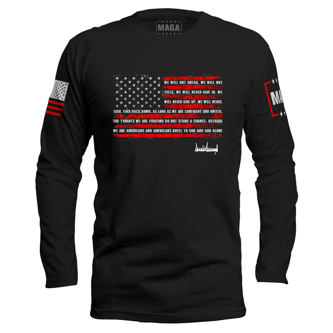 Black / S Trump Nation Proclamation Long Sleeve maga trump