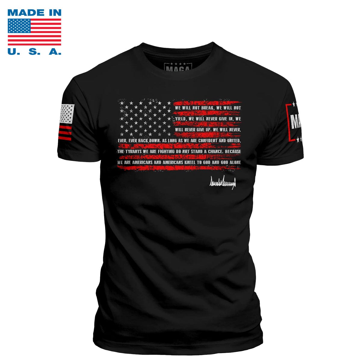 Black / S Trump Nation Proclamation Made in the USA maga trump