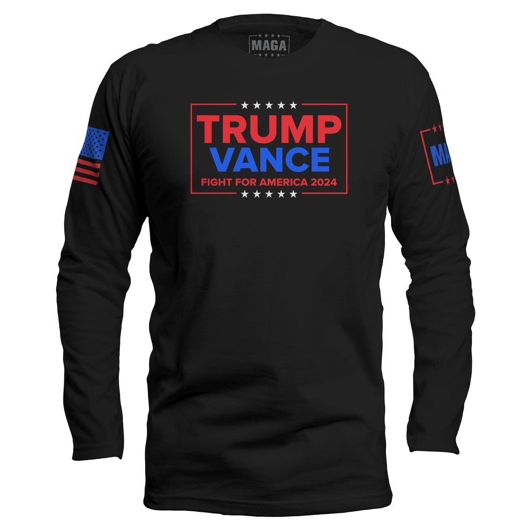 Black / S Trump Vance - Fight Long Sleeve maga trump