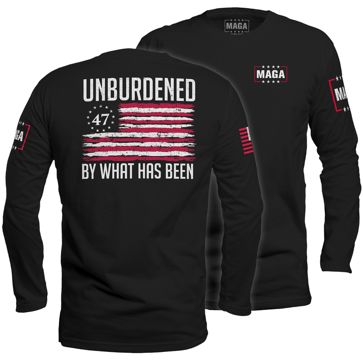 Black / S Unburdened by What Has Been 2 Long Sleeve maga trump