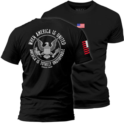 Black / S When America is United maga trump