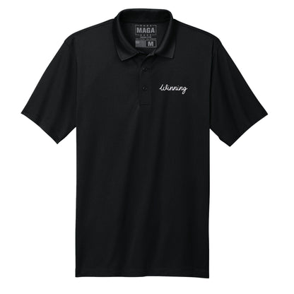 Black / S Winning Polo Shirt maga trump