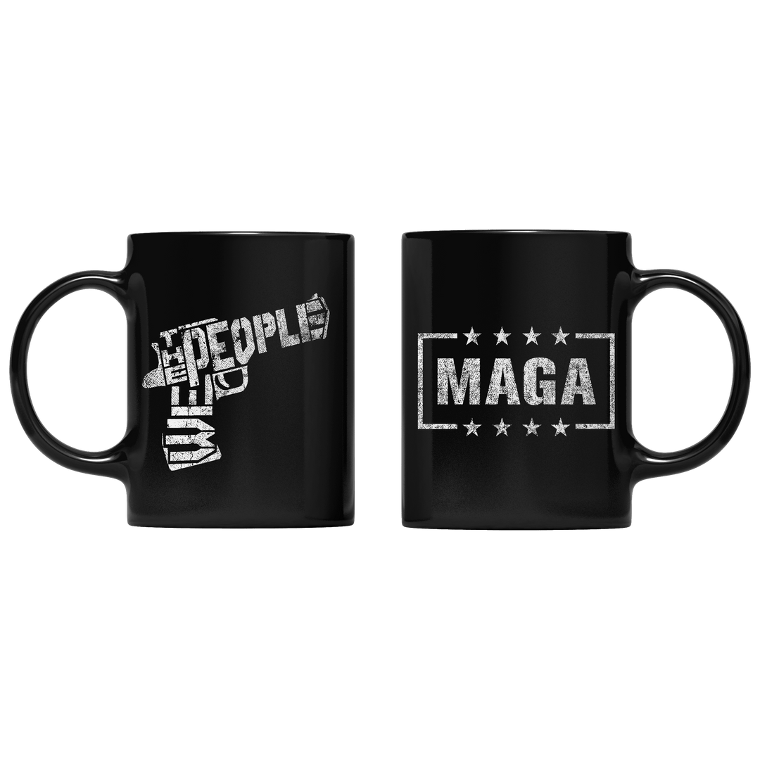 Black We The People Coffee Mug maga trump