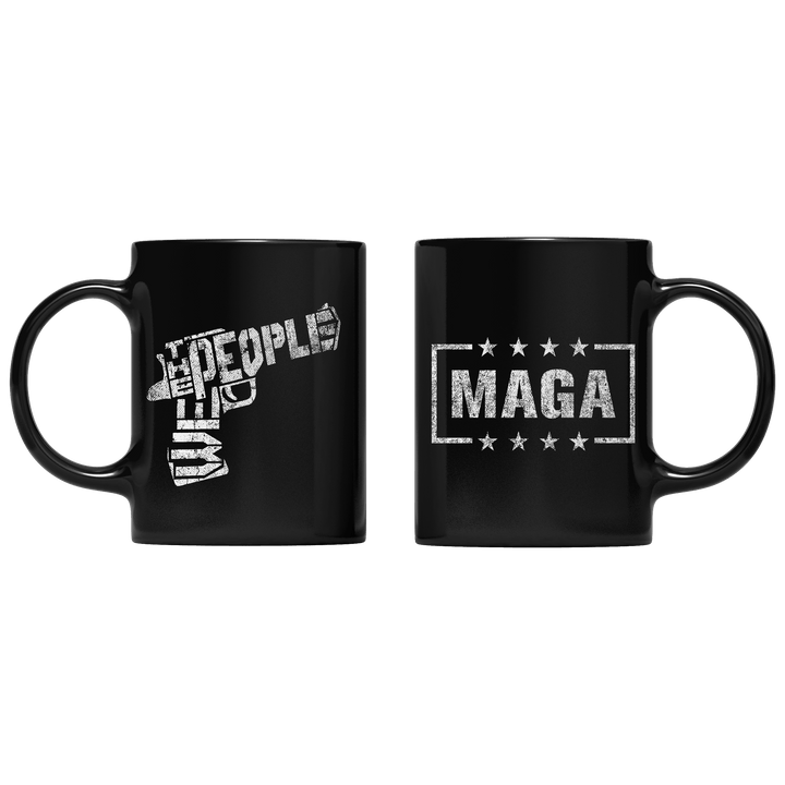 Black We The People Coffee Mug maga trump