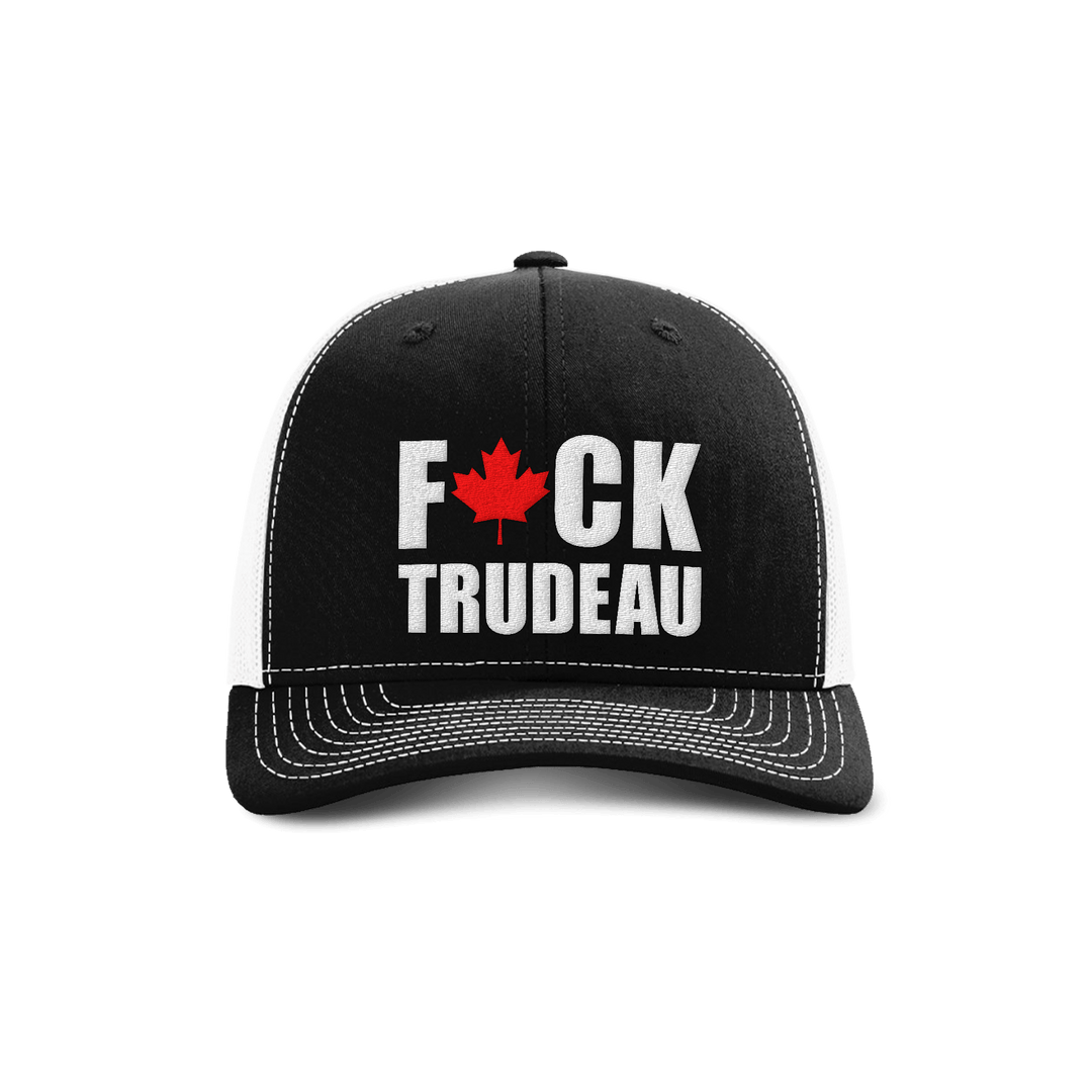 Black/ White / OS F Trudeau Trucker Hat maga trump