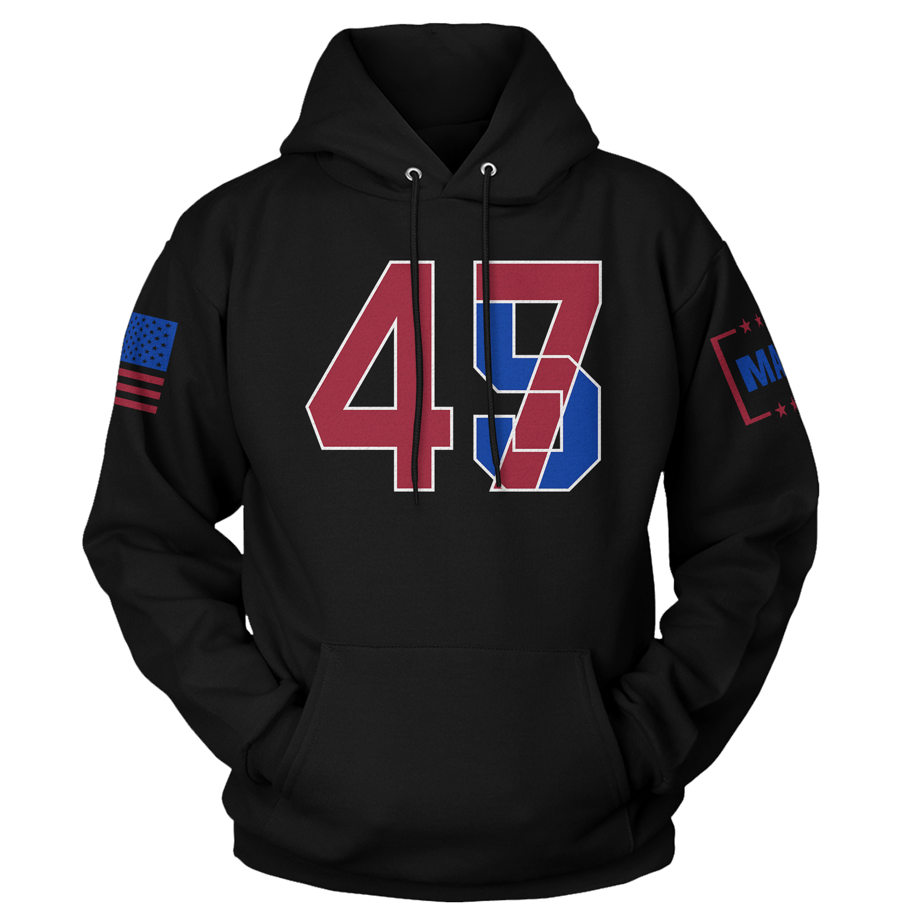 Black / XS 45/47 Hoodie maga trump