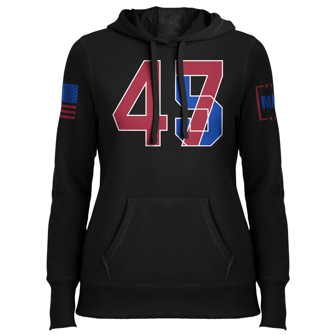 Black / XS 45/47 Ladies Hoodie maga trump