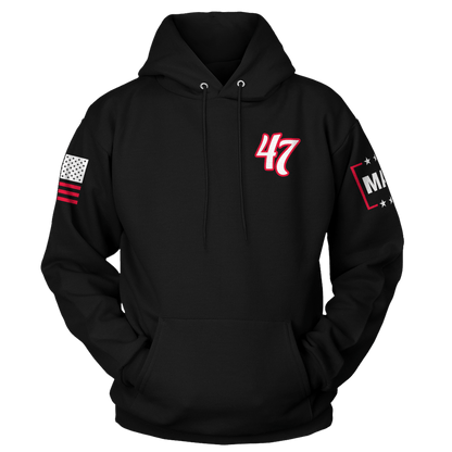 Black / XS 47 Left Chest Hoodie maga trump