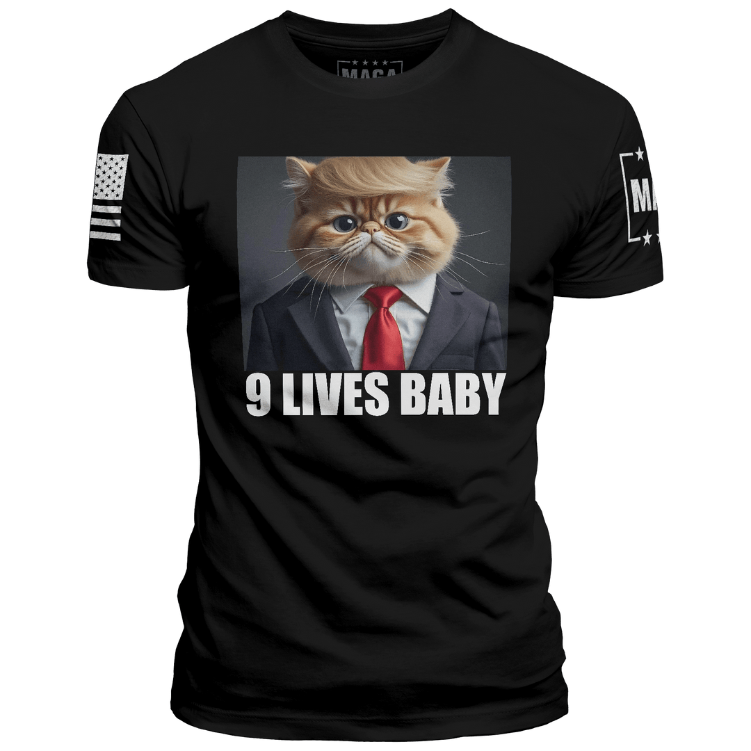 Black / XS 9 Lives Baby maga trump