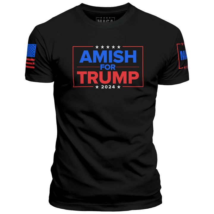 Black / XS Amish For Trump 2024 maga trump