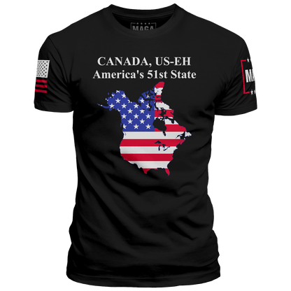 Black / XS CANADA, US-EH America's 51st State maga trump