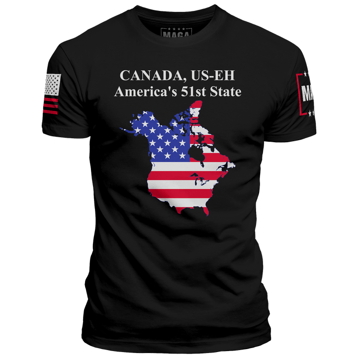 Black / XS CANADA, US-EH America's 51st State maga trump