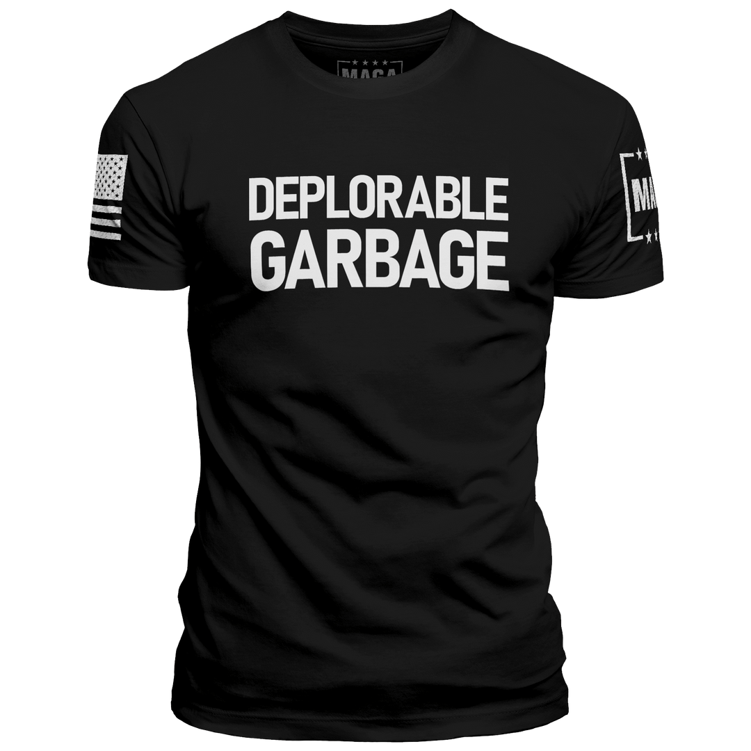 Black / XS Deplorable Garbage maga trump