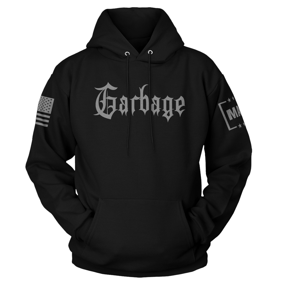 Black / XS Garbage Gothic Hoodie maga trump