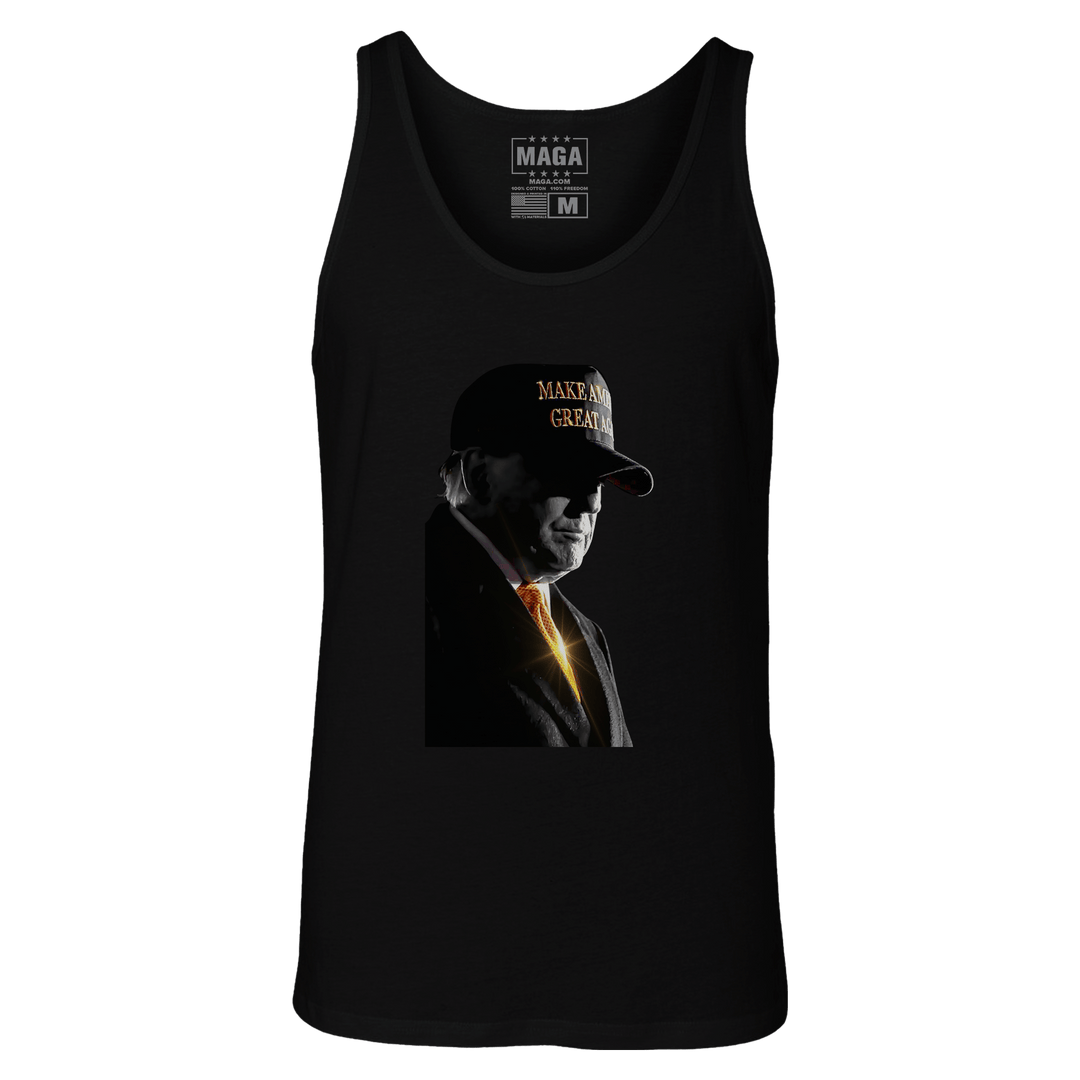 Black / XS Golden MAGA Tank Top maga trump