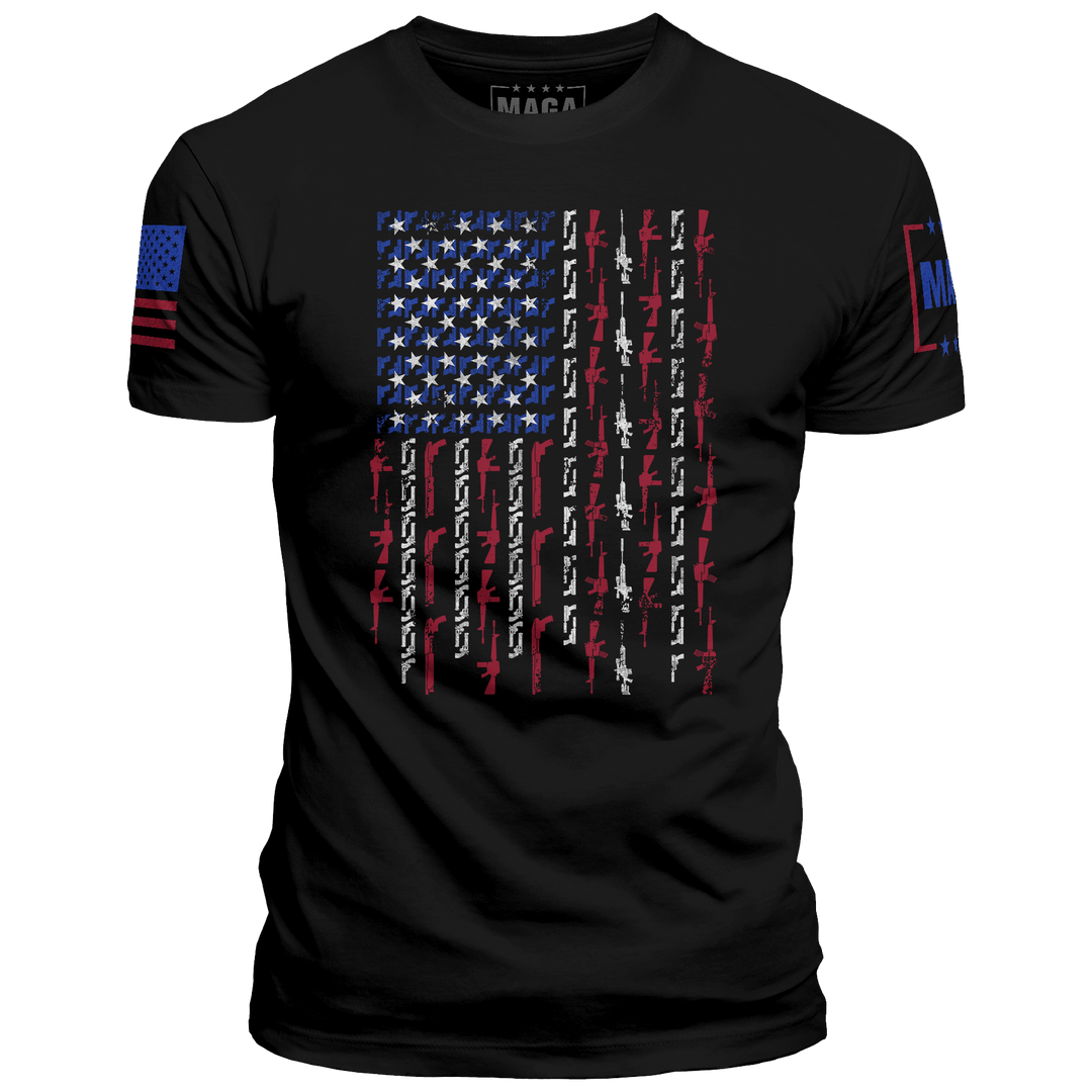 Black / XS Gun Flag maga trump