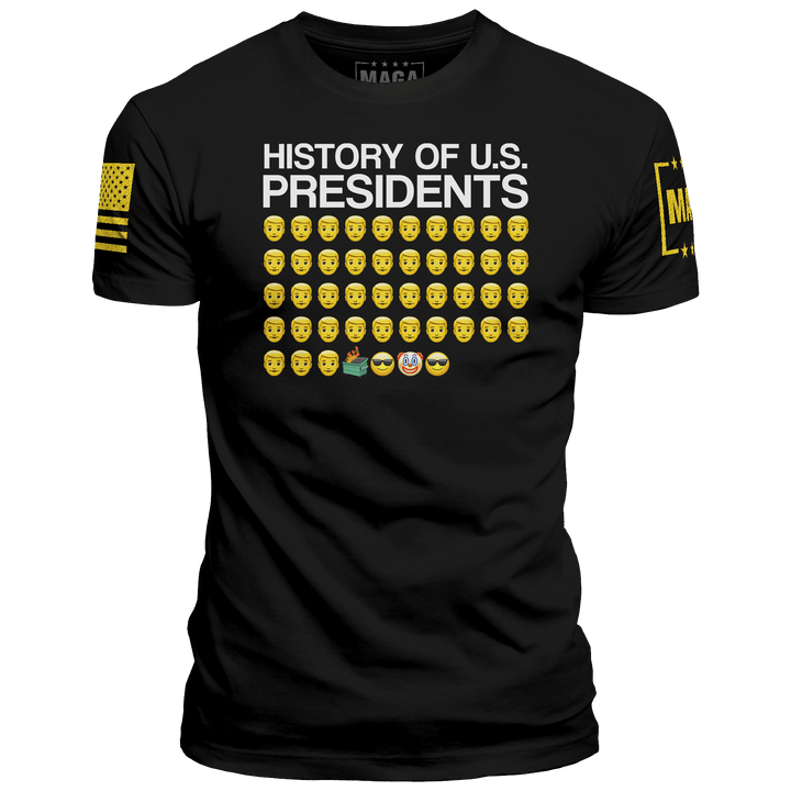 Black / XS History of US Presidents maga trump