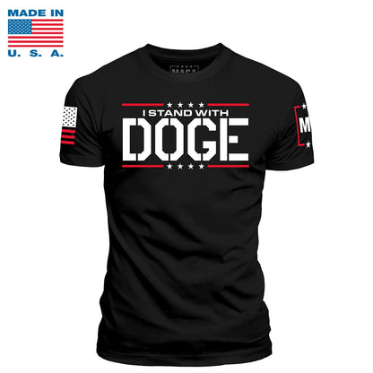 Black / XS I Stand With DOGE Made in the USA maga trump