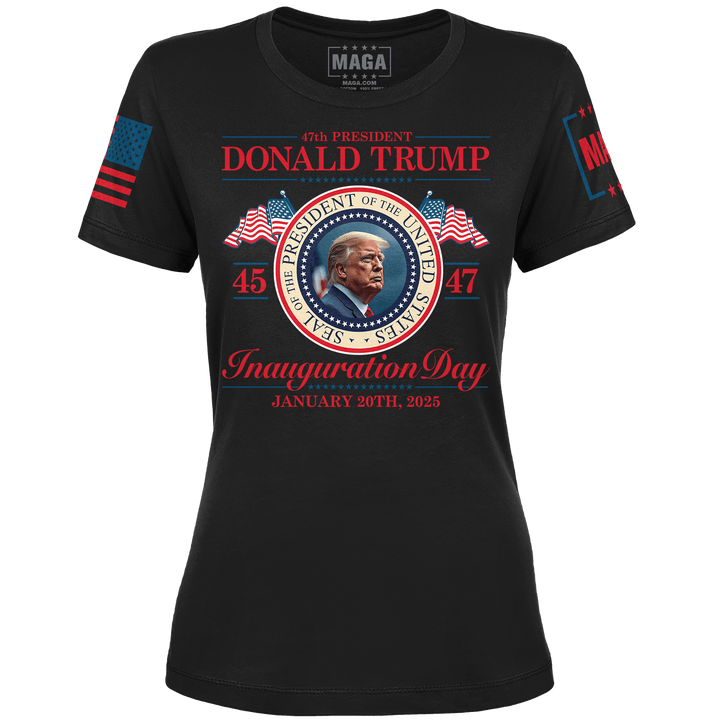 Black / XS Inauguration Day Ladies Tee maga trump