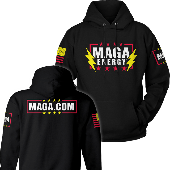 Black / XS MAGA ENERGY SHIRT (TRI COLOR) Hoodie maga trump