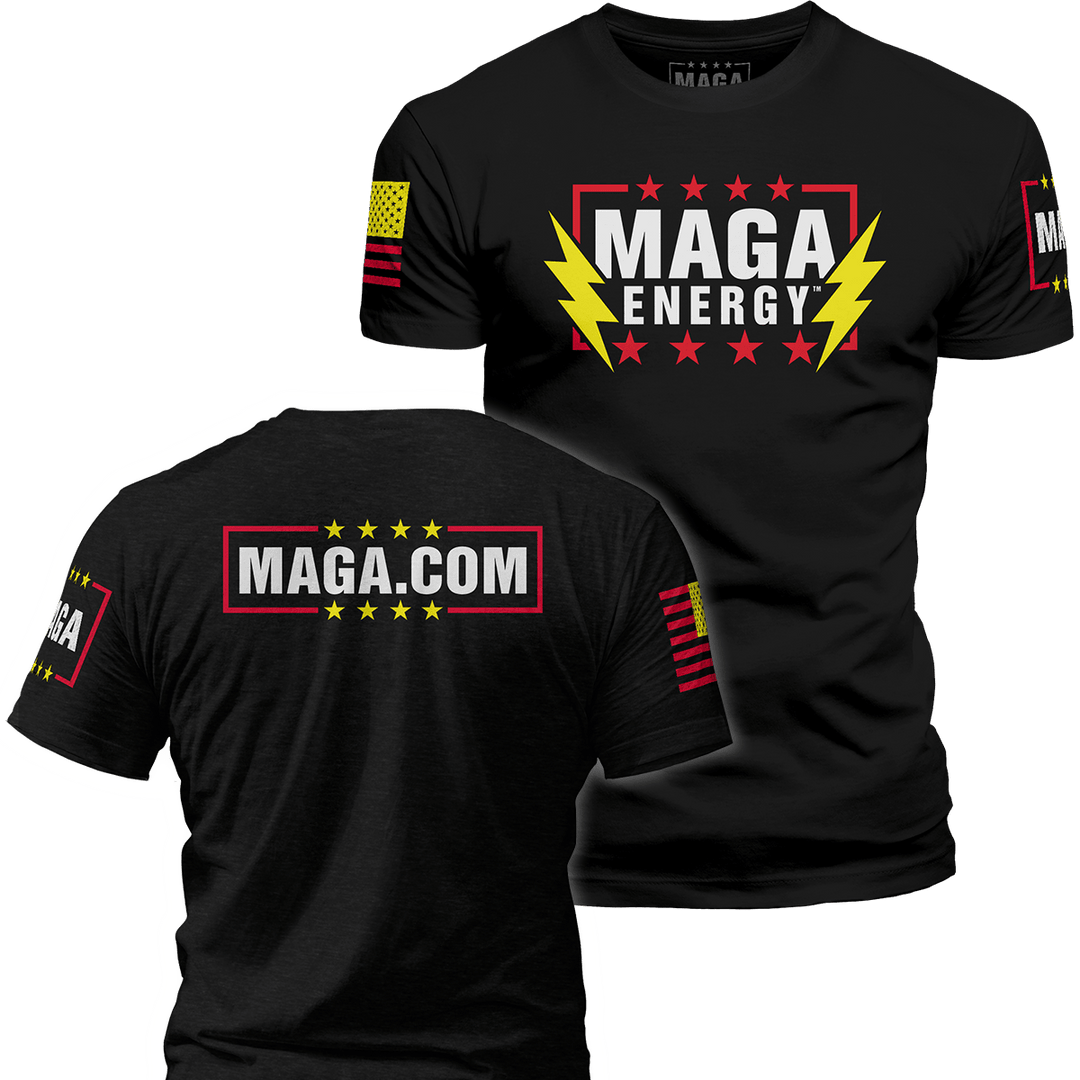 Black / XS MAGA ENERGY SHIRT (TRI COLOR) maga trump