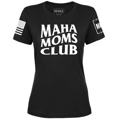 Black / XS MAHA MOMS CLUB Ladies Tee maga trump