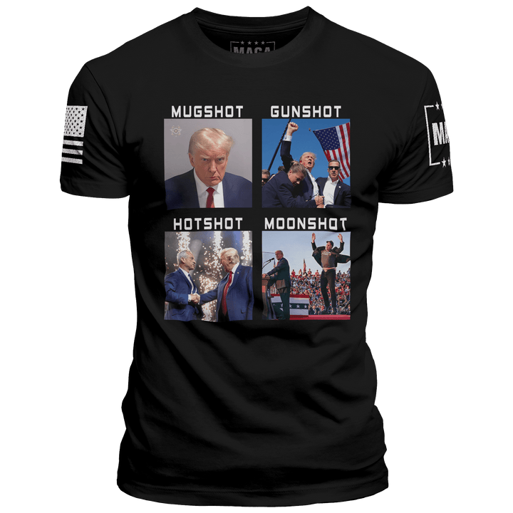 Black / XS Mugshot Gunshot Hotshot Moonshot maga trump