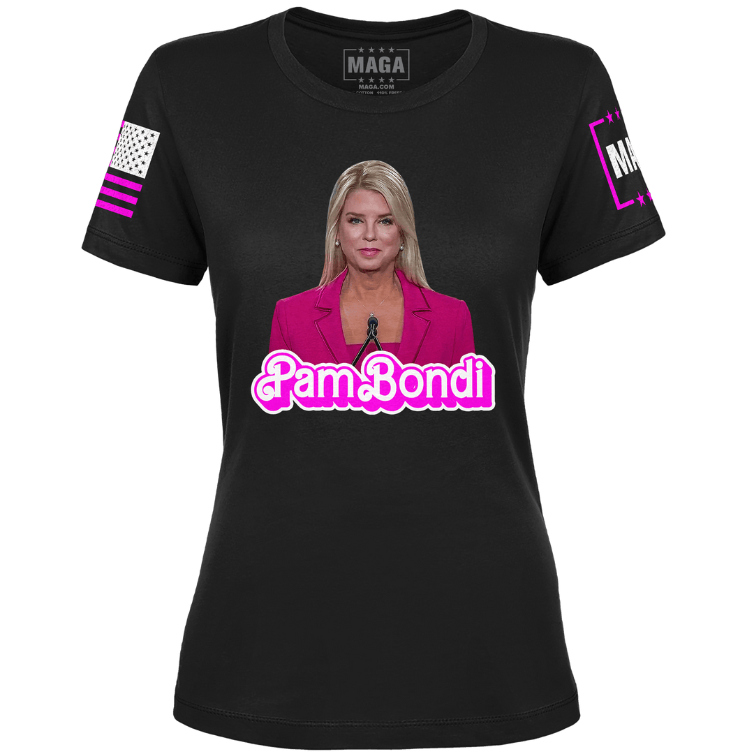 Black / XS Pam Bondi V2 Ladies Tee maga trump