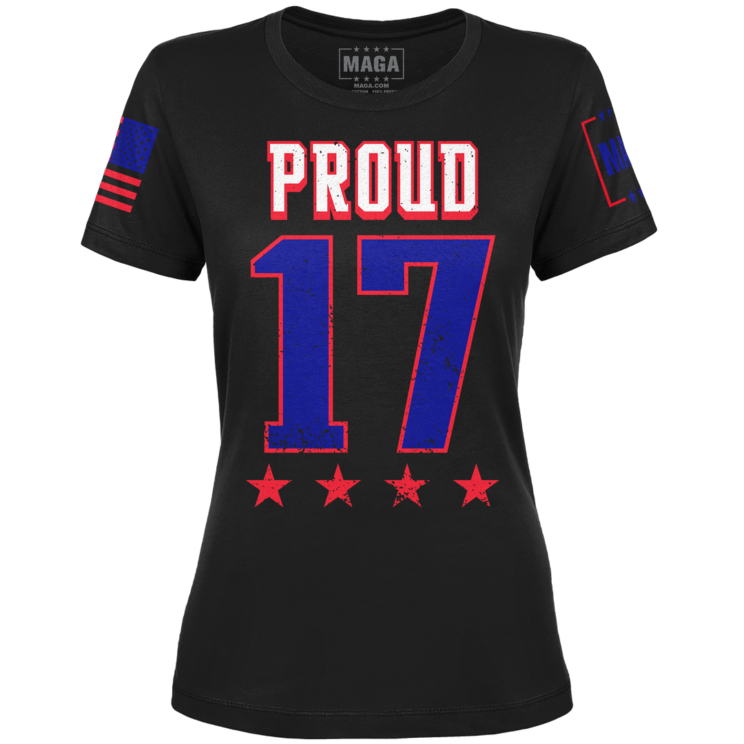 Black / XS Proud Ladies Tee maga trump