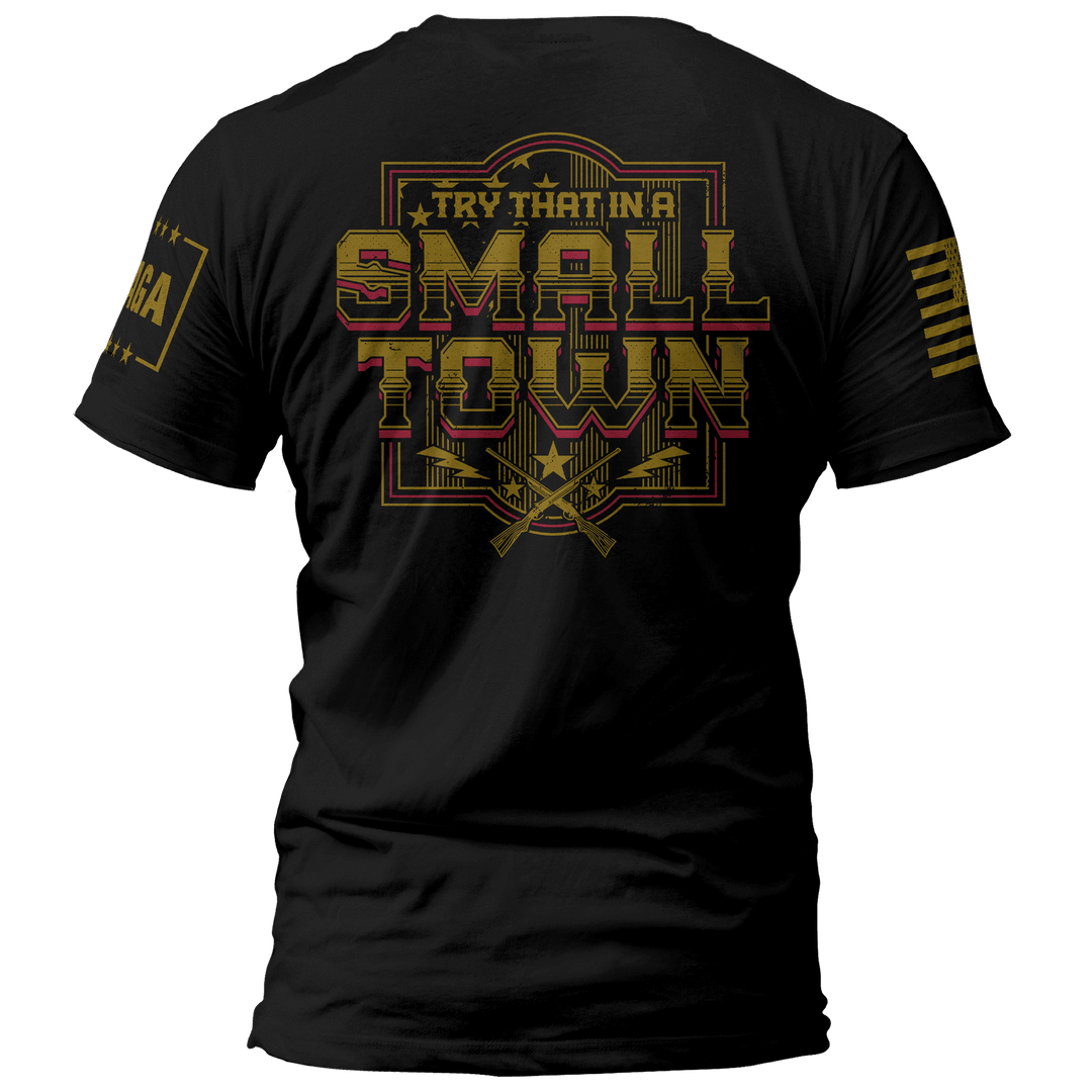 Black / XS Small Town - Backprint maga trump