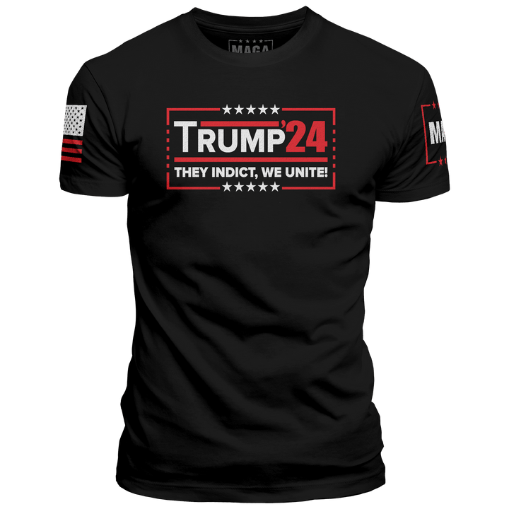 Black / XS Trump '24 They Indict, We Unite! maga trump