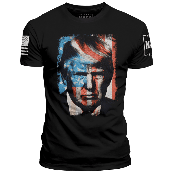 Black / XS Trump Flag Face maga trump