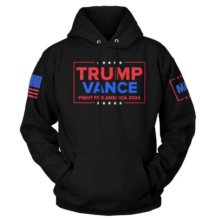 Black / XS Trump Vance - Fight Hoodie maga trump