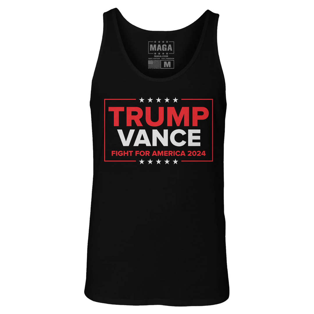 Black / XS Trump Vance - Fight Tank Top maga trump