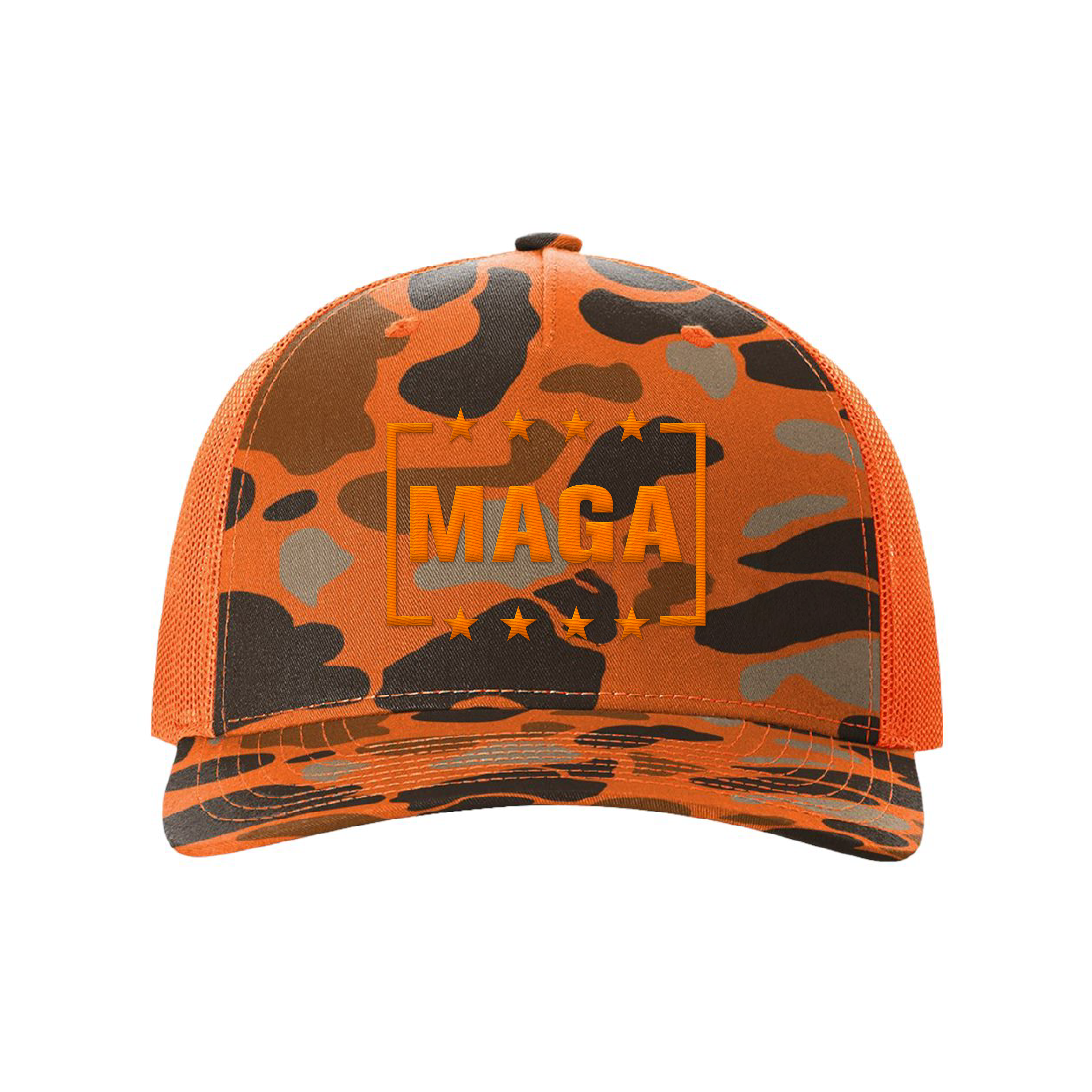 Blaze Duck Camo/Blaze / Orange MAGA Hunting Hats maga trump