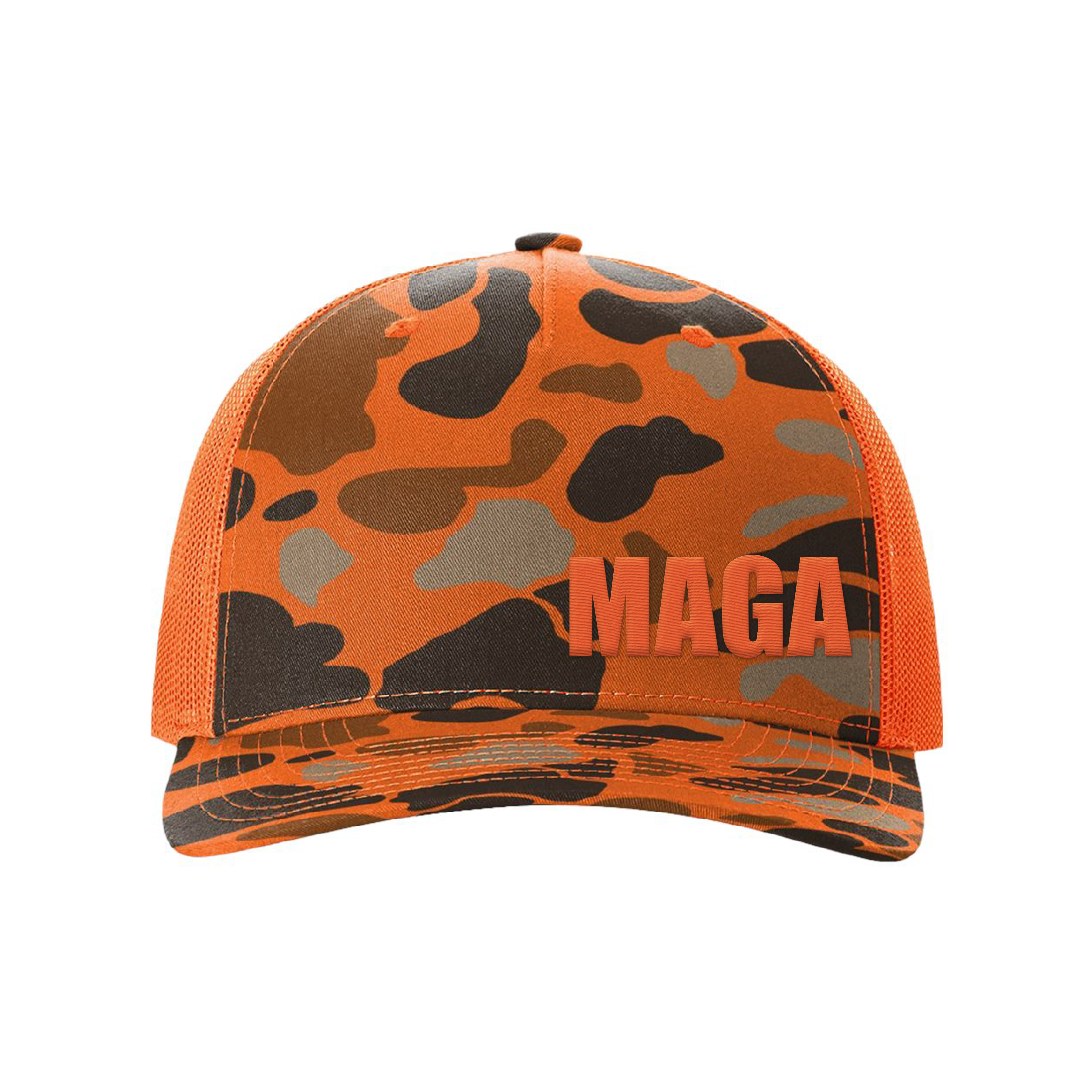 Blaze Duck Camo/Blaze / Orange MAGA Lower Left Blaze Hunting Hats maga trump