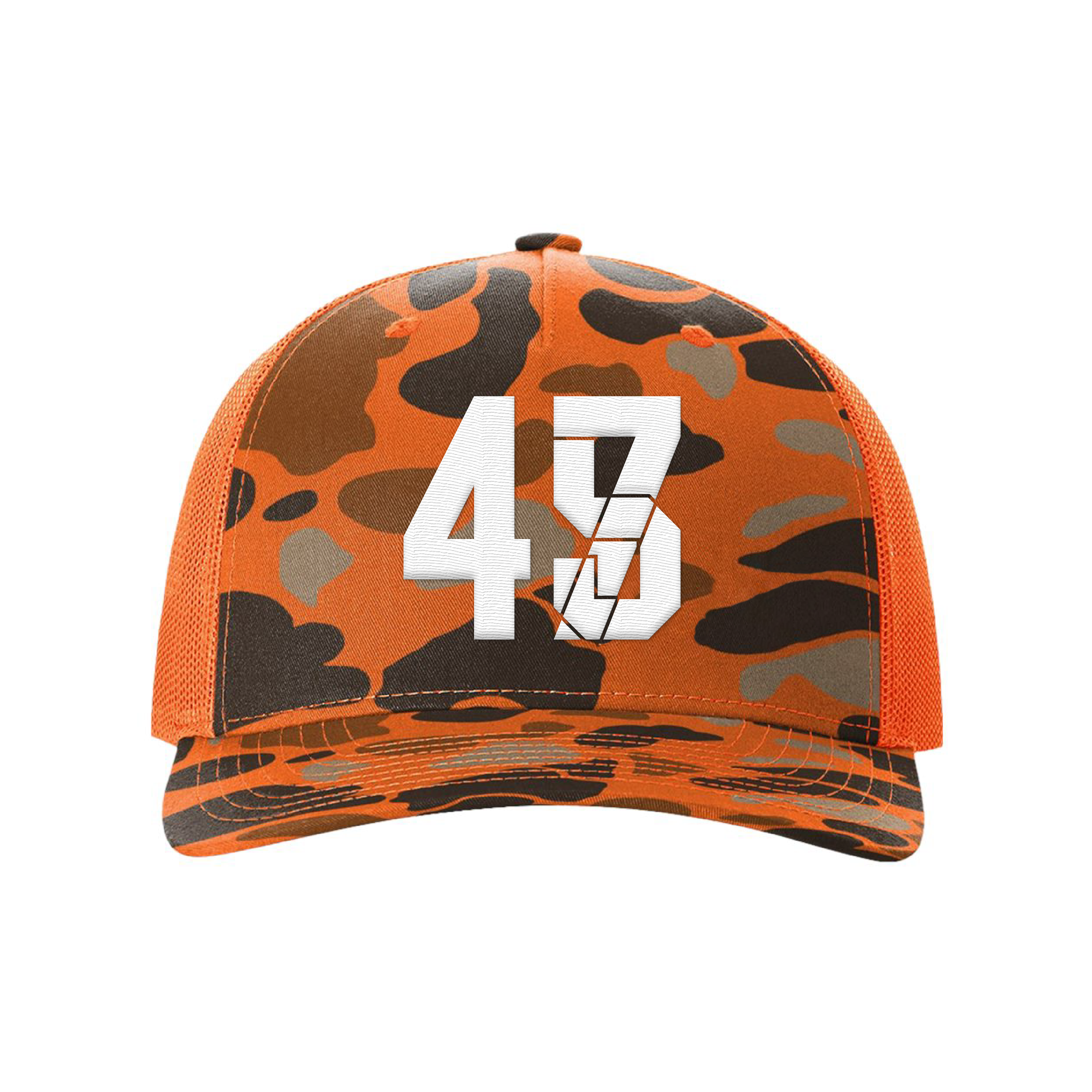 Blaze Duck Camo/Blaze / White 4547 Hunting Hats maga trump