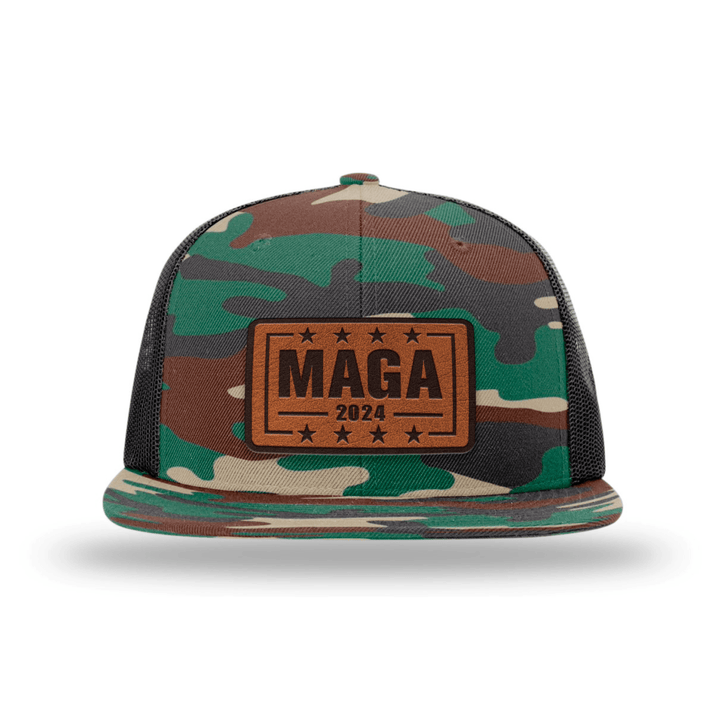 Camo/Black Maga 2024 Flat Bill maga trump