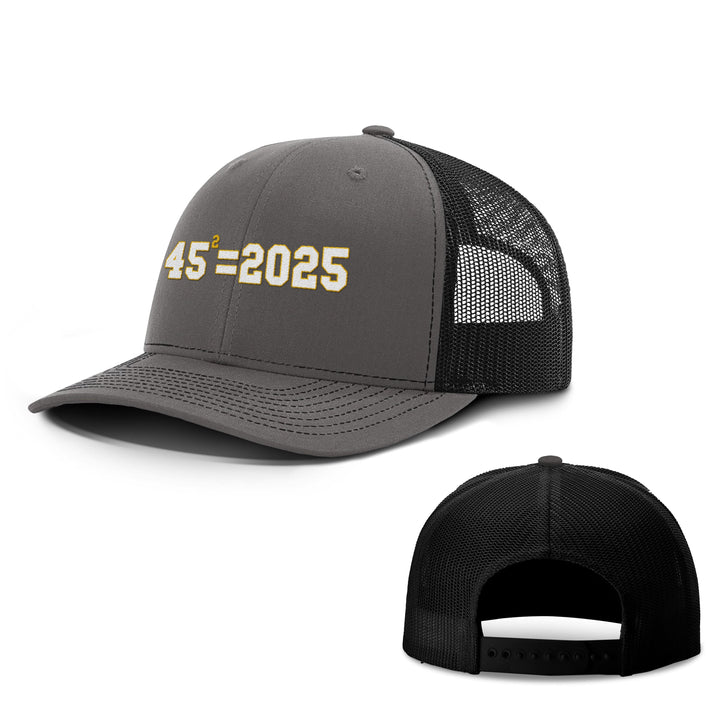 Charcoal/ Black / OS 45 Squared Trucker Hat maga trump