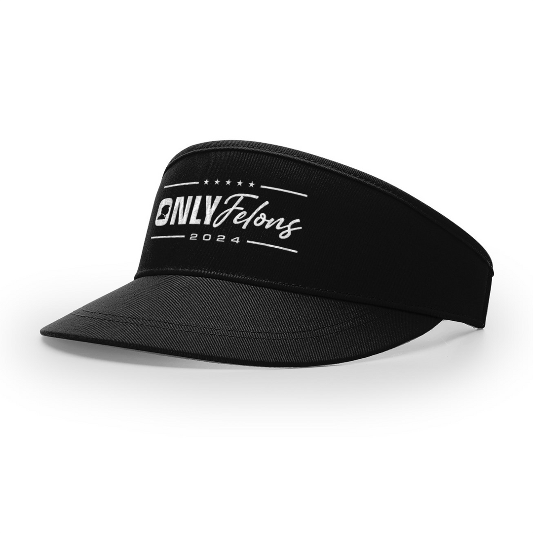 Classic Golf Visor / Black Only Felons Visor maga trump