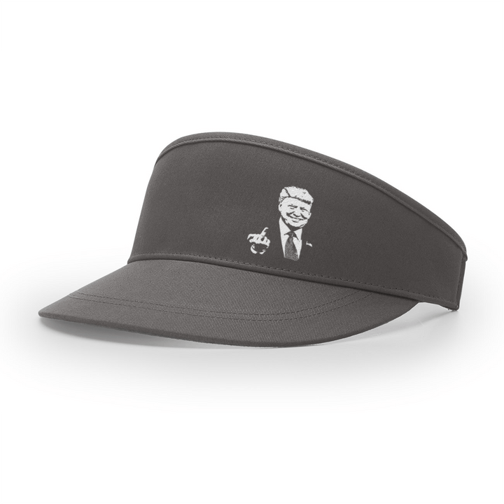 Classic Golf Visor / Charcoal Trump "Flipping the Bird" Visor maga trump