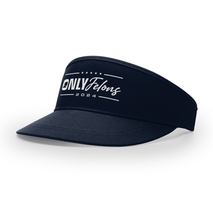 Classic Golf Visor / Navy Only Felons Visor maga trump