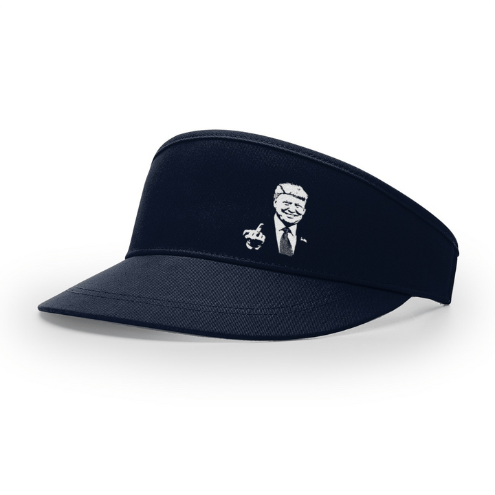 Classic Golf Visor / Navy Trump "Flipping the Bird" Visor maga trump